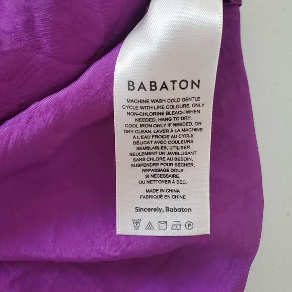 Babaton Slip Dress Womens Large Purple Spaghetti Strap Mini Aritzia Acetate - Picture 8 of 10